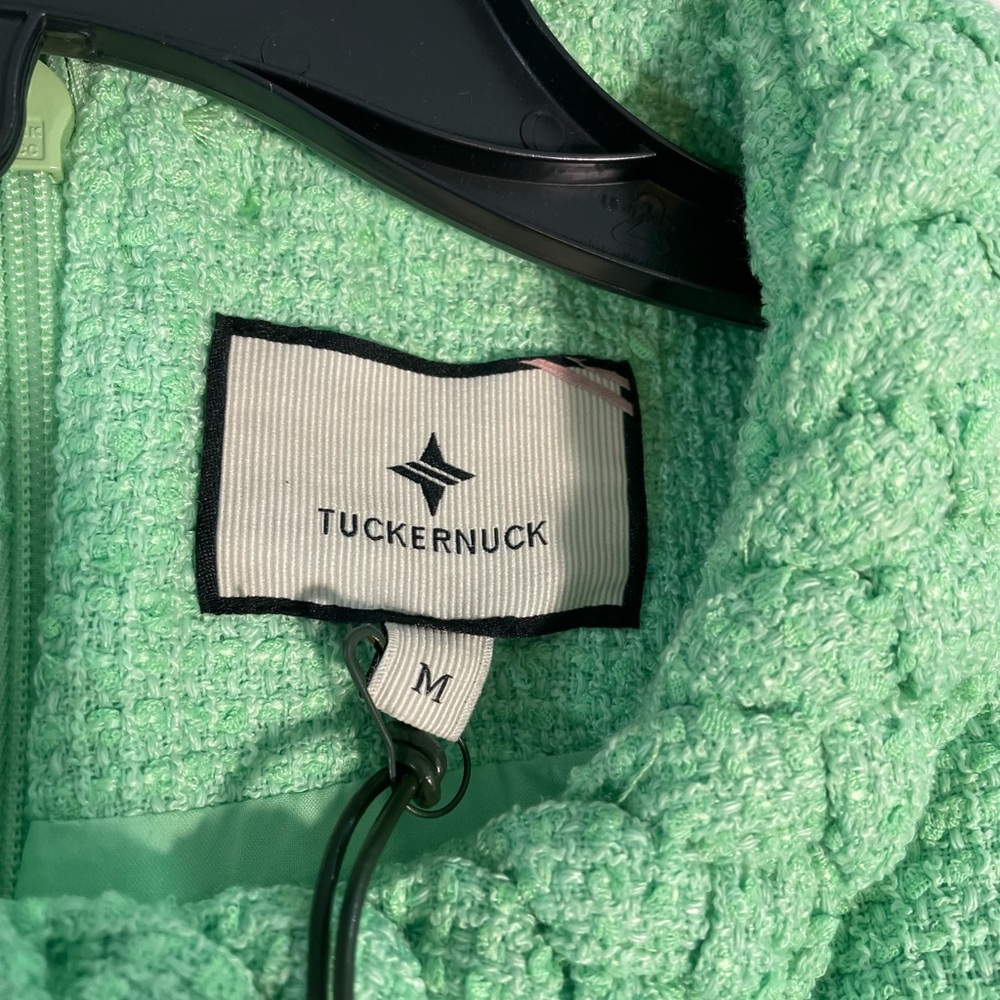 Tuckernuck Jackie Tweed Dress NWT Palm Beach Green with Gold (Medium / M) - Picture 4 of 5